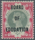 Großbritannien - Dienstmarken: 1902, Board Of Education, QV 1s. Green/carmine, Slightly Altered/fade - Dienstmarken