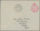 Britische Militärpost In Ägypten: 1935, "(CROWN) POSTAGE PREPAID 14" Red Cancellation On Cover (open - Andere & Zonder Classificatie