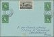 Delcampe - Großbritannien - Ganzsachen: 1959 Four Used Private Postal Stationery Lettersheets Half Penny, Orang - 1840 Mulready Omslagen En Postblad