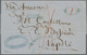 Ionische Inseln: 1862, "CETALONIA" Folded Letter With One-liner "FRANCA." In Blue, Oval Handstamp "D - Ionische Inseln