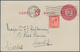 Irland - Ganzsachen: 1925/1931, Two Postal Stationery Cards 1 Pg Carmine With Additional Franking Us - Ganzsachen