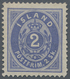 Island: 1873 2s. Blue, UNUSED Without Gum, With Two Shortened Perf At Lower Right Otherwise Fresh An - Other & Unclassified