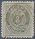 Island: 1873, 3 Sk Grey With Rare "1" Cancel Of Kopenhagen, Uneven Perforated Like Usual, Mi 1.400.- - Other & Unclassified