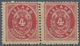 Island: 1873 4s. Red Horizontal Pair, Perf 14x13½, MINT NEVER HINGED, With Few Very Light Stains On - Sonstige & Ohne Zuordnung