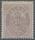 Island: 1876 20a. Pale Violet, Blurred Printing, Perf 14x13½, MINT LIGHTLY HINGED, Fresh And Fine. A - Andere & Zonder Classificatie