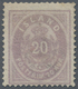 Island: 1876 20a. Pale Violet, Blurred Printing, Perf 14x13½, MINT LIGHTLY HINGED, Fresh And Fine. A - Other & Unclassified