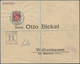 Island: 1892 50a. Red & Blue Used On Registered 'Bickel' Cover From Reykjavik To Wolfratshausen, Ger - Andere & Zonder Classificatie