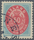 Island: 1898 40a. Red & Blue, PERF 12¾, Used And Cancelled By "(AKRA)NES" C.d.s., Fresh And Fine. A - Sonstige & Ohne Zuordnung