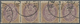 Island: 1892 100a. Lilac & Brown Horizontal Strip Of Four, Cancelled By "REYKJAVÍK/30/11" C.d.s. The - Other & Unclassified