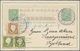 Island - Ganzsachen: 1907 Sender Part Of Postal Stationery Double Card 5+5a. Green Used From Reykjav - Ganzsachen