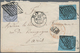 Italien - Altitalienische Staaten: Kirchenstaat: 1866, 6 C., 7 C. (2) Tied Rhombe To Small Cover Wit - Papal States