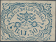 Italien - Altitalienische Staaten: Kirchenstaat: 1852. 50 Baj Light Blue, Mint Without Gum, Very Wid - Stato Pontificio