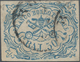 Italien - Altitalienische Staaten: Kirchenstaat: 1852, 50 Baj. Blue Cancelled With Circle Postmark, - Kirchenstaaten