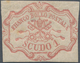 Italien - Altitalienische Staaten: Kirchenstaat: 1852. 1 Scudo Carmine Rose, Complete Margins At All - Kerkelijke Staten