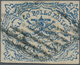 Italien - Altitalienische Staaten: Kirchenstaat: 1852, 50 Baj. Blue Cancelled With Grid Postmark, Th - Kirchenstaaten