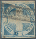 Italien - Altitalienische Staaten: Neapel: 1860: "Crocetta", 1/1 Tornese Blue, Used, Double Incision - Naples