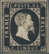 Italien - Altitalienische Staaten: Sardinien: 1851. 5 C. Black, Good Margins Allaround, Unused Witho - Sardinië