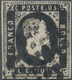 Italien - Altitalienische Staaten: Sardinien: 1851, 5 C Black With Dot Cancel, Repaired, Sign. Diena - Sardinia