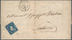 Italien - Altitalienische Staaten: Sardinien: 1851, 20 C Blue Each Single Franking On Three Folded L - Sardinië