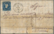 Delcampe - Italien - Altitalienische Staaten: Sardinien: 851, 20 C Blue Each Single Franking On Five Folded Let - Sardinia