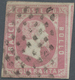 Italien - Altitalienische Staaten: Sardinien: 1851, 40 C. Rose, Cancelled By Mute Sardinian Rhombes, - Sardinien