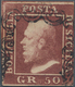 Italien - Altitalienische Staaten: Sizilien: 1859. 50 Gr. Reddish Brown, Cut In At Two Sides, Cancel - Sicily