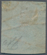 Italien - Altitalienische Staaten: Toscana: 1851. 1 Soldo Yellow On Bluish Paper, Cancelled By Doubl - Toskana