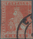 Italien - Altitalienische Staaten: Toscana: 1851. 2 Soldi Scarlet Red On Bluish Paper, Cut Into At R - Toskana