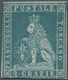 Italien - Altitalienische Staaten: Toscana: 1851. 2 Cr Blue, Unused And Regummed, Certificate Chiava - Toskana