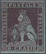 Italien - Altitalienische Staaten: Toscana: 1851. 9 Cr. Dark Violet Brown On Bluish Paper, Mint With - Toskana