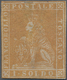 Italien - Altitalienische Staaten: Toscana: 1857, 1 Soldo Ochre, Unused Without Gum. Thin At Top, Bu - Toscane