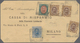 Italien: 1889: Cover Front Of A Letter Send In 1896 From Caravaggio To Milan Franked With 5 Lire Umb - Gebraucht