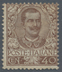 Italien: 1901, 40 C Brown King Viktor Emanuell III. Mint Never Hinged, Toned Original Gum, Perf. Sli - Gebraucht