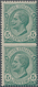 Italien: 1906, Victor Emanuel III. 5c. Green Vertical Pair IMPERFORATE BETWEEN, Mint Lightly Hinged - Gebraucht