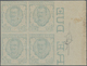 Italien: 1923. 2 Lire"Floreale", Grey Green And Orange, Block Of Four With Left Margin Of The Sheet, - Afgestempeld