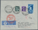 Italien: 1936, 1. Nordamerikafahrt 1936, Brief Ab Rom 4.5. Mit Bunter MiF, Flugstempel "c". Transit - Gebraucht