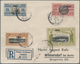 Kreta: 1908, ΕΛΛΑΣ Overprints, 25l., 1dr., 3dr. And 5dr., Attractive Franking On Registered Cover Fr - Crete