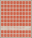 Kroatien - Dienstmarken: 1942, 3 K Red, IMPERFORATED PROOF, Complete Printing Sheet With 100 (10 X 1 - Croatia