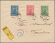 Liechtenstein: 1917, 30.7., 5-25 H. Fürst Gew. Papier Auf R-Brief Von Eschen über Feldkirch, Dort Ze - Unused Stamps