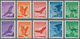 Liechtenstein: 1934, Freimarken: Adler, Zwei Komplette Luxus-Sätze Von Je 5 Werten Mit Glattem Bzw. - Unused Stamps