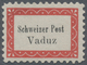 Liechtenstein - Botenpost Vaduz-Sevelen: 1918, 1918, Botenpostetikette Schweizer Post Vaduz, 20.Stüc - Other & Unclassified