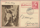 Liechtenstein - Ganzsachen: 1937, 20 Rp. Schloßhof, Bild Valünatal Im Schnee, Bedarfskarte Von Vaduz - Postwaardestukken
