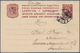 Litauen - Ganzsachen: 1924/1925, 36/36 C Red Single Psc And 15/15 C Chestnut Brown Double Psc Used F - Litouwen