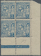 Monaco: 1891, Prince Albert I. 5c. Blue Block Of Four From Lower Right Corner, MNH And Scarce! Mi. € - Ongebruikt