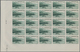 Monaco: 1946, Pictorial Definitives Complete Set Of Six In IMPERFORATE Blocks Of 25 From Lower Corne - Unused Stamps