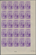 Monaco: 1946, Pictorial Definitives Complete Set Of Six In IMPERFORATE Blocks Of 25 From Lower Corne - Ongebruikt