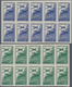 Delcampe - Monaco: 1942, Airmail Issue Complete Set Of Six In IMPERFORATE Blocks Of Ten, Mint Never Hinged And - Ongebruikt