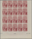 Delcampe - Monaco: 1948/1949, Pictorial Definitives Complete Set Of 13 In IMPERFORATE Blocks Of 20 From Lower M - Ongebruikt