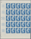 Delcampe - Monaco: 1950/1951, Prince Rainier III. Definitives Set Of Seven In IMPERFORATE Blocks Of 25 With Mar - Neufs