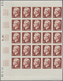 Delcampe - Monaco: 1950/1951, Prince Rainier III. Definitives Set Of Seven In IMPERFORATE Blocks Of 25 With Mar - Ongebruikt